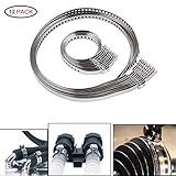 DoYoMo CV Boot Clamp, Stainless Steel Universal Adjustable Joint Boot Clip Clamp Set Kit for Drive Shaft CV Joint Boot,12PCS(6pcs Small+ 6pcs Large)