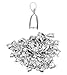 Mandala Crafts Silver Tone Pinch Bails for Jewelry Making Necklace Earrings Bulk Bails - 50 7X20mm Snap on Pendant Clasps Pinch Clips Pendant Bails Connectors Dangles