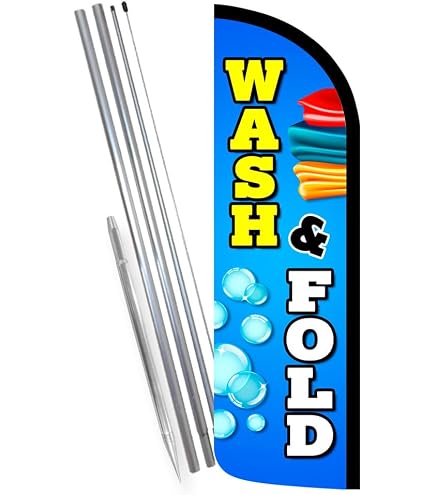 Dry Cleaners Feather Flag | Outdoor Advertising | In-Stock