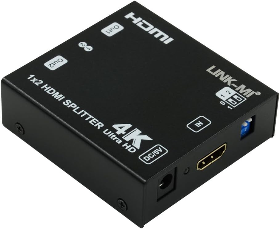 LINK-MI S2 1x2 HDMI Splitter Supports 3D 4Kx2K@60Hz(YUV 420) HDCP EDID Supports HDCP Converter, 2.2 to 1.4