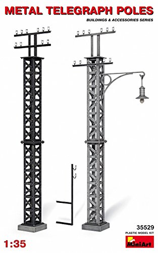 1:35 Metal Telegraph Poles Model Kit