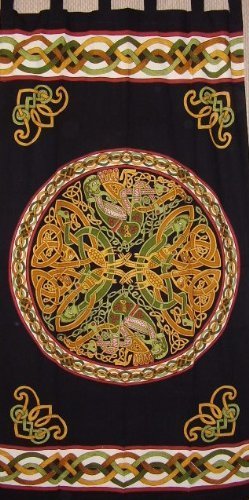 Celtic Circle Tab Top Curtain-Drape-Door Panel-Gorgeous