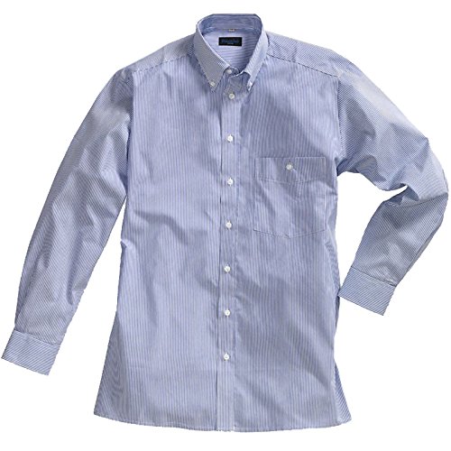 Pionier 1130-44 "Business Fashion" Striped Shirt, Navy Blue/White, Size 44