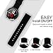 Vetoo 22mm Quick Release Silicone Watch Band with Adjustable Metal Clasp,Black/Dark Gray/Passion Orange,Pack of 3-Soft Rubber Bands