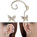 Creazy Women's New Fashion Crystal Beauty Women Butterfly Cuff Ear Clip primary