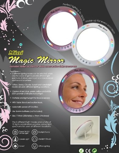 Travel Makeup Mirror with Led Lights