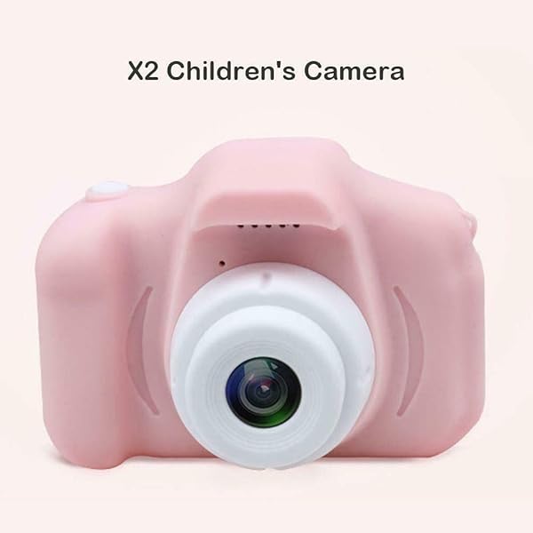 Fltaheroo X2 Children Video Camera 2 Inch Digital Photo Camera Screen Chargable Digital Camerafor Kid Gift Pink
