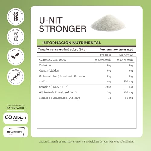 Matter U-nit Stronger, Electrolitos Sin Azucar Premium con Creatina Creapure®, Polvo para Mezclar, Hidratación y Rendimiento para Pre Entreno y Entrenamiento, Mix de Sabores, 1 Caja con 24 Porciones