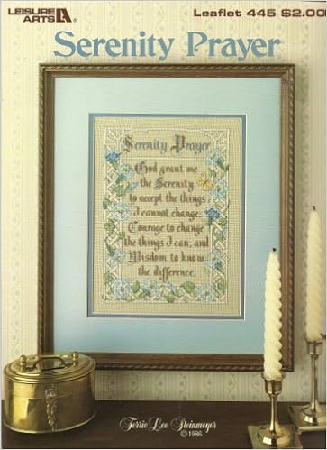 Counted Cross Stitch Pattern Book Leisure Arts By Terrie Lee Steinmeyer Leaflet 445 1986 Serenity Prayer Patterns Kolenik Arts Crafts Sewing