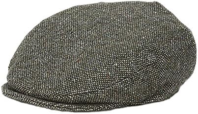 Hanna Hats Men Donegal Tweed Vintage Flat Driving Cap Made in Ireland 100% Wool