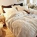 XeGe Faux Fur Throw Pillow Cases, Plush Shaggy Ultra Soft Pillow Covers, Fluffy Crystal Velvet Decorative Pillowcases, Furry Fuzzy Pillow Shams Zipper Closure, Set of 2 (King, Light Beige)