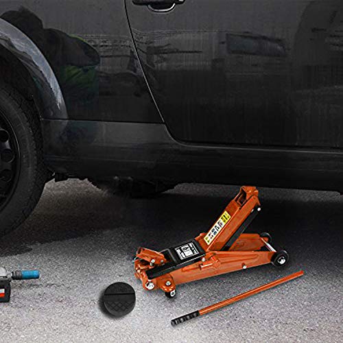 LEDAUT Robust Rubber Jack Pads 4 Pcs Black Rubber Pads Grooves Universal Slotted Jack Pad Block Protect Trolley Vehicle 65mm X 24.7mm 4 Pack