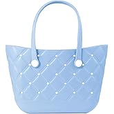 Sequoixee Large Waterproof Beach Bag for Women Lightweight Rubber Beach Tote For Travel, Pool, Boat, Beach, Sports