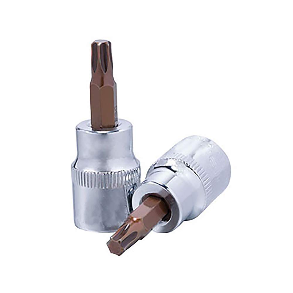 Torx Bit Socket 1/4" 3/8" T20-T50 Nut Driver Bit Star Impact Drive Torx Sockets for Industrial Automotive Repair (1/4" T25)