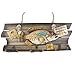 12-inch Wood Decorative Trout Fish Welcome Sign Hanging Plaque with 3 Hooks,for Garden and Wall Decor