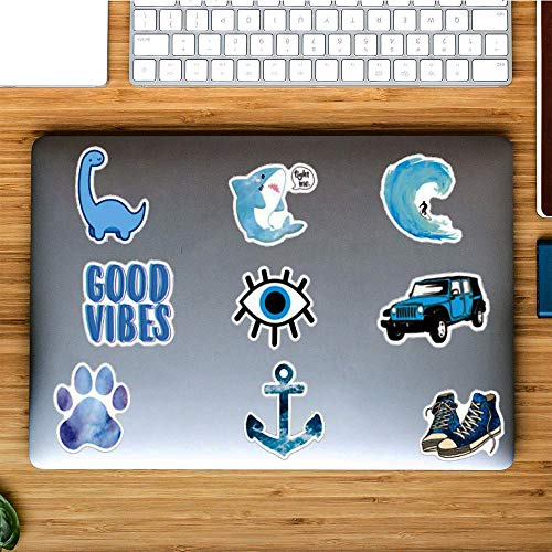 JOINBO 100 Not Repeating Blue Stylish Cute Waterproof Vsco Stickers are Essential Materials for Becoming a Vsco Girl, Suitable for Tablets, Skateboards, Mobile Phones, Kettles, suitcases, Outdoor - Thumbnail 3