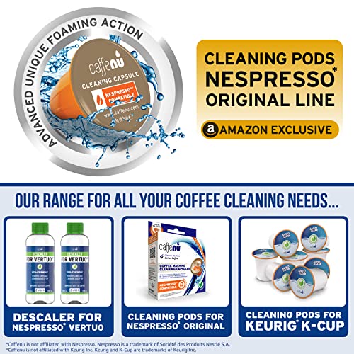 Caffenu 5Pack Nespresso Cleaning Pods For Nespresso Original Line