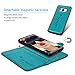 Compatible with iPhone 12 Pro Max 5G Wallet Case, Case with Card Holder Embossed Butterfly Premium PU Leather Double Magnetic Buttons Flip Shockproof Protective Cover 6.7 inch (Embossed Love Blue)