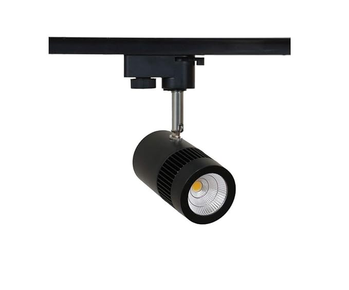 Glitz LED Spot Track Light 9w Cool White. Black Body, 6500k Finest Quality, Bright Light.