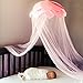 Canopy For Girls Bed Tent | Fairy Princess Pink Flower Mosquito Net | Indoor Outdoor Reading Nook Children Play House | Cute Bedroom Accessory Hanging Over Headboard Decor | Kids Twin or Baby Crib