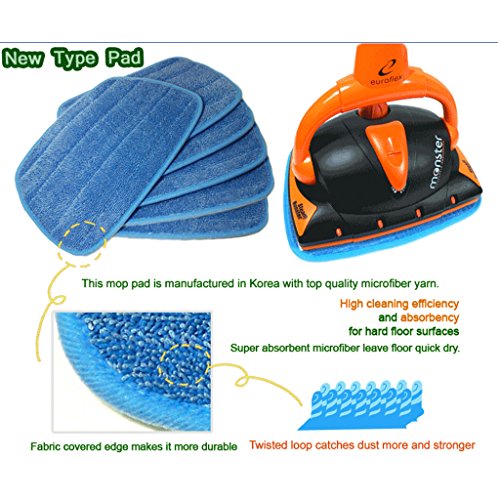 [ATOP] 9.4*13.4” Microfiber Steam Mop Pads Euroflex Monster & Hann
