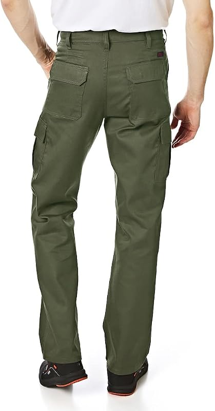 LCPNT205 Herren-Pflegeleichte Berufssicherheitshose im klassischen Cargo-Stil mit mehreren Taschen, Khaki, 38W / 29L — Foto 3 von 8