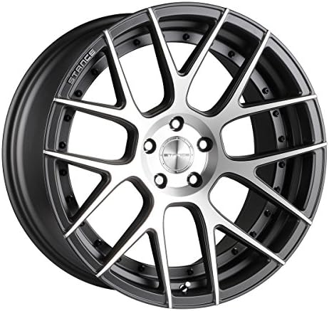 20" Inch Stance SC-8 Slate Grey / Machine Face Wheels &amp; Tire Package | All Season 245/35R20 | Set of 4 | Financing Available | Infiniti Audi Mercedes Dodge Chevy Chrysler Acura Ford Lexus Nissan BMW