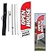 6.5ft Real Estate Open House Feather Banner Flag - INCLUDED CARRY BAG, POLE KIT, and HARDWARE - LIMITED TIME OFFER