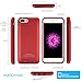 iPhone 8 Plus / 7 Plus / 6 Plus / 6S Plus Battery Case, Ultra Thin Rechargeable iPhone 7plus / 6 Plus / 6S Plus Case Battery with 4200mAh Capacity from SUNWELL (5.5” Red)