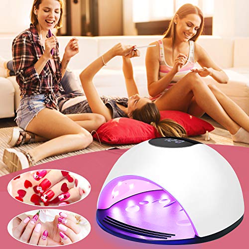 UV LED Nail Dryer, Vimpro Gel UV Nail Lamp 72W Curing Lamp Professional Nail Cure Light with 4 Timer Setting, Automatic Sensor for Gels Polishes