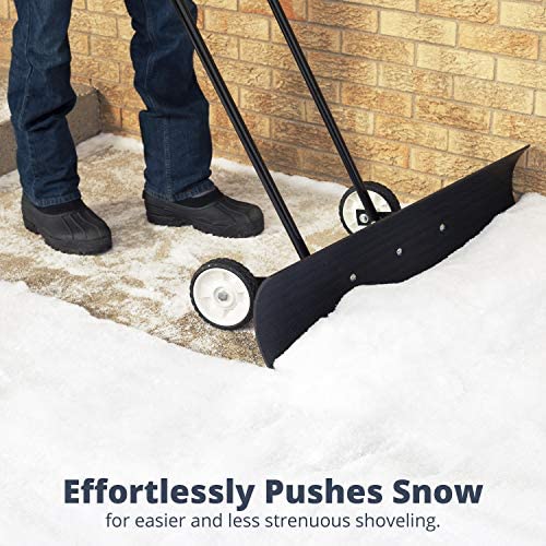 Snowcaster 70SNC 36inch BiDirectional Wheeled Snow Shovel Pusher and