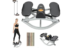 Lateral Rocking Fitness Stepper for Home Workout - Low Impact Side to Side Stepper Machine, Gentle on Knees and Joints, Porta