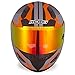 NENKI Helmets NK-856 Full Face Motorcycle Helmets DOT Approved with Iridium Red Visor and Inner Sun Shield