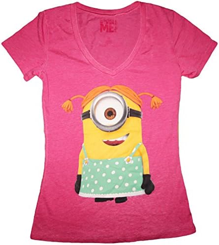 Despicable Me Junior's Minion Stuart Girl V-Neck Shirt
