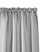 Waffle Woven Half Window Curtains for Bathroom Waterproof Kitchen Window Treatment Set (72-by-24 Inch, Grey, One Pair)