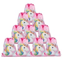 Quero Jom91 Black Friday12 PCS Unicorn Bag for Unicorn Party Supplies Drawstring Shoulder Backpack Bag Bulk for Kids Girls Parties