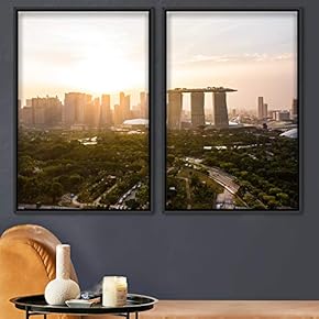 signwin 2 Piece Framed Canvas Wall Art Beautiful...