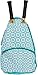LISH Deuce Tennis Racket Backpack - Women's Geometric Square Printed Tennis Racquet Holder Bag