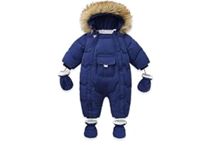 Xifamniy Baby Snowsuit Boy Girl Winter Clothes Coat Outwear Hooded Romper Jumpsuit