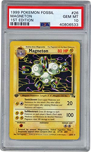Mageneton 1999 Fossil First Edition Pokemon Card #26 PSA 10