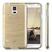 kwmobile TPU SILICONE CASE for Samsung Galaxy S5 / S5 Neo / S5 LTE+ / S5 Duos Design brushed aluminium gold transparent - Stylish designer case made of premium soft TPU
