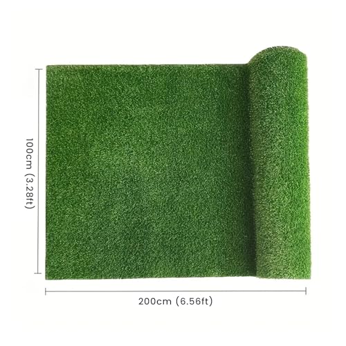 Artificial Grass Carpet,1m(100cm) x 2m(200cm) x 2.5cm Realistic Fake Grass Soft,Comfortable,Grass Pad Rugs for Garden Indoor Outdoor Lawn Decoration