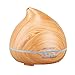 Aromatherapy Diffuser, ARCHEER Ultra Quiet Ultrasonic Cool Mist Humidifier 300ml Essential Oil Diffuser Wood Grain Auto Shut-off Air Aroma Diffuser 7 Color Night Light for Bedroom, Office
