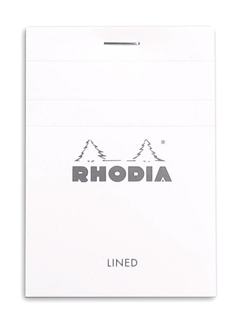 Rhodia Notepad, No11 A7, Lined - White