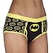 DC Comics Batman Glow In The Dark All Over Logo Hipster Panty (Large)