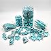 Woowell Shatterproof Ornaments Christmas tree decoration, 54 Set Luxury Collection Turquoise Assorted Xmas Balls, Reusable Hand-held Gift Box (Turquoise)