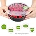 6 Packs Silicone Stretch Lids, SiFREE Various Sizes Silicone Bowl Covers Reusable with 1 Free Gift Potholder for Keeping Food Fresh, Dishwasher and Freezer Safe
