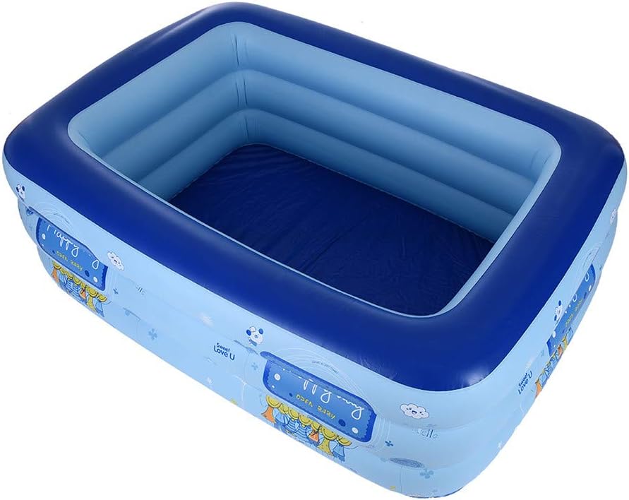 Inflatable Family Swim Play Center Pool, 82"/63" Swimming Pool Summer Water Fun with Inflatable Soft Floor, Large Inflatable Pool for Ages 3+ Kids, Outdoor Beach Summer Parties