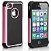 Pasonomi iPhone 4 Case-Premium Heavy Duty Hybrid Shockproof Durable Bumper Armor Cover for Apple iPhone 4S/4(Pink)