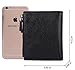 AINIMOER Women's RFID Blocking Leather Small Compact Bi-fold Zipper Pocket Wallet Card Case Purse with id Window (Lichee Black)